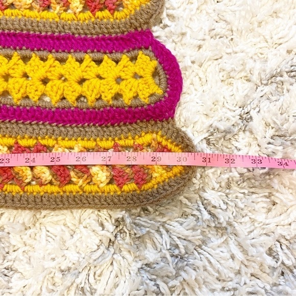 No Brand | Handmade Knit-Crochet Eyelet Cottage Core Grandma Blanket - Picture 8 of 10